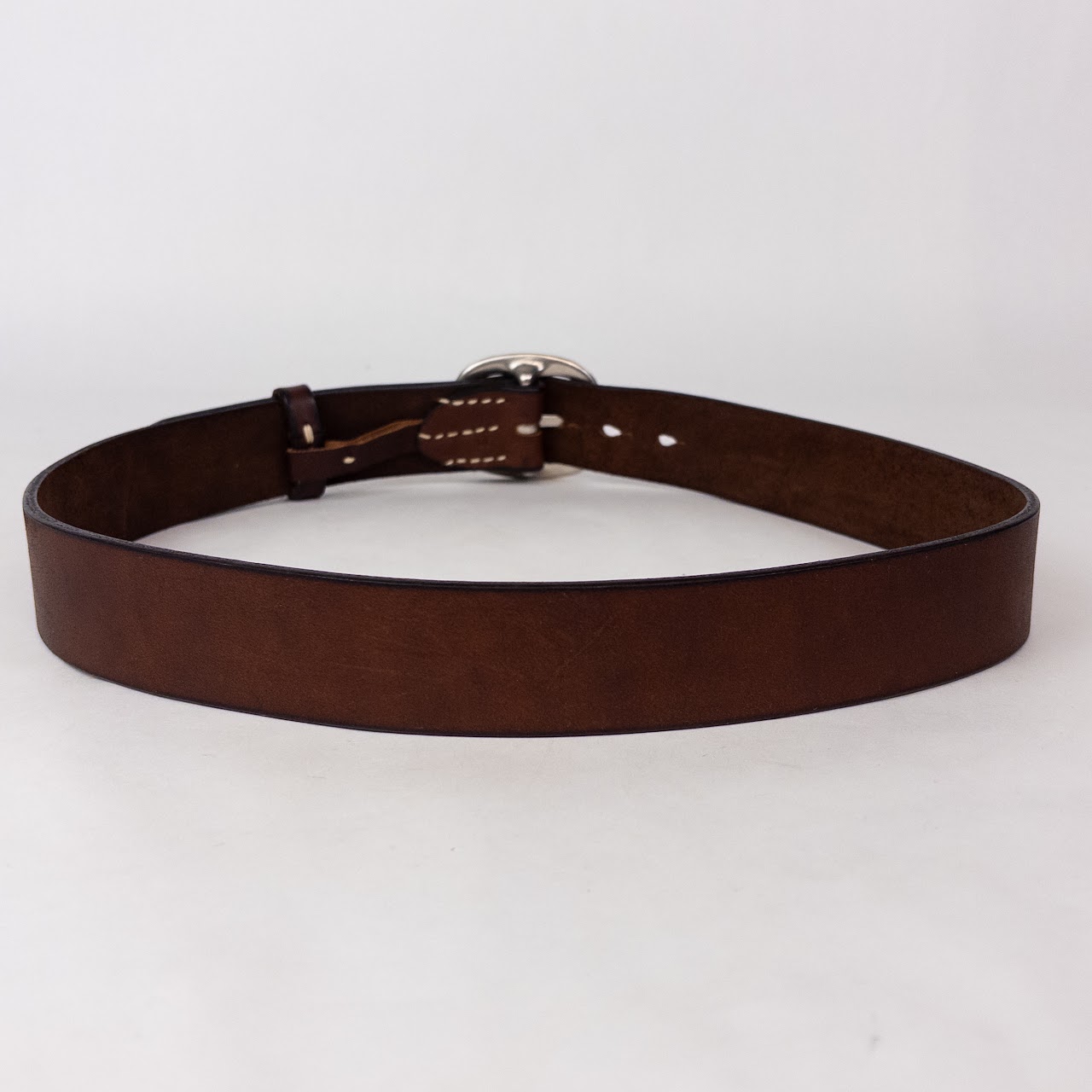 45RPM Studio Brown Leather Standard Buckle Belt