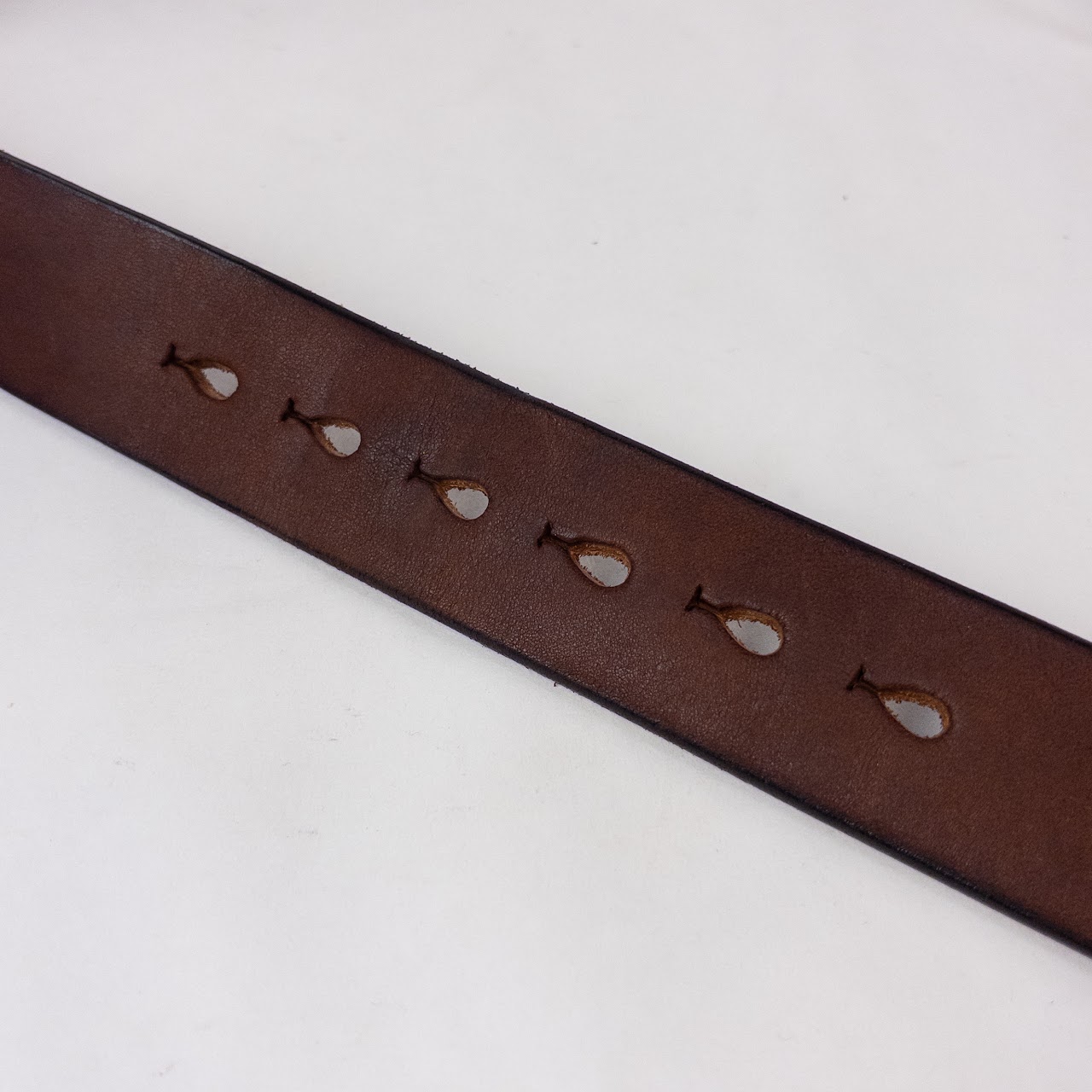 45RPM Studio Brown Leather Standard Buckle Belt