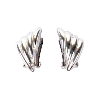 Christian Dior Windswept Design Clip Earrings