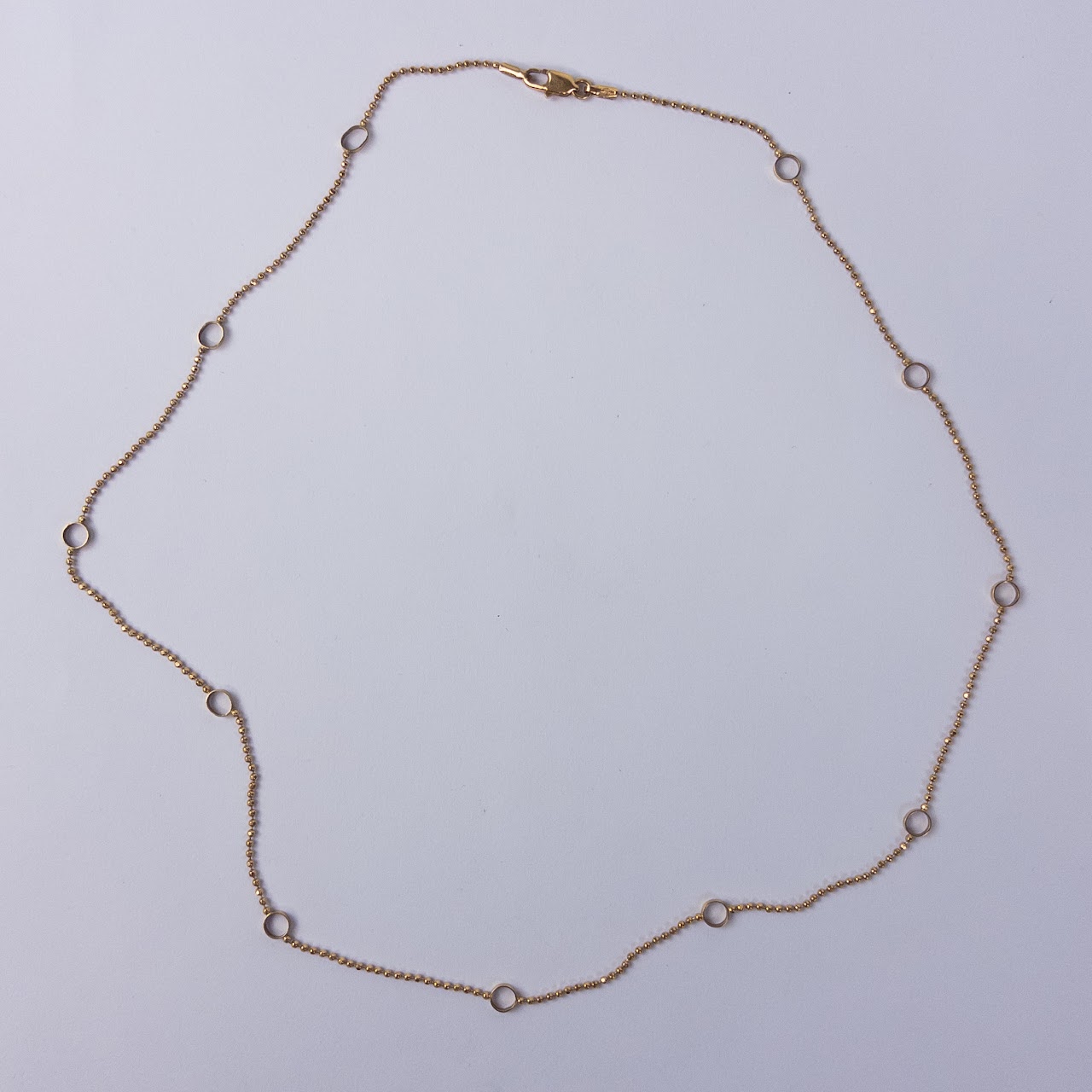 14K Gold Box Chain Necklace