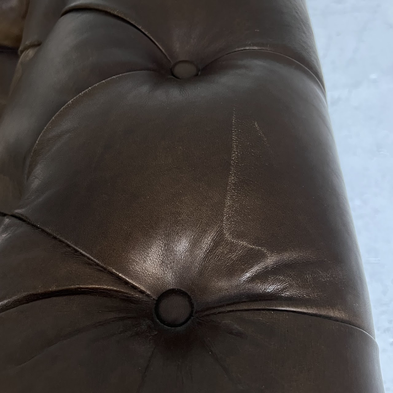 Pottery Barn Chesterfield Roll-Arm Leather Chair