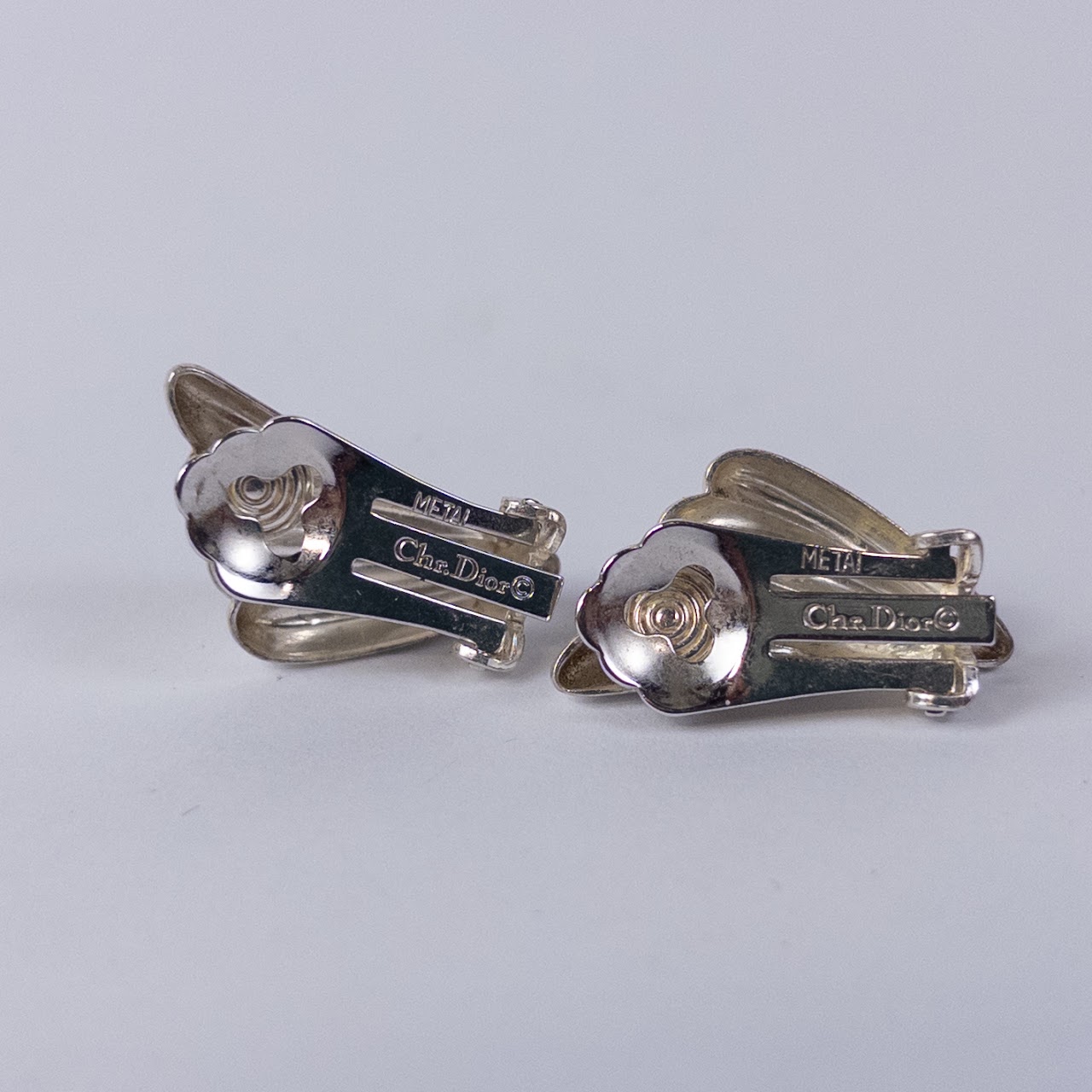 Christian Dior Windswept Design Clip Earrings