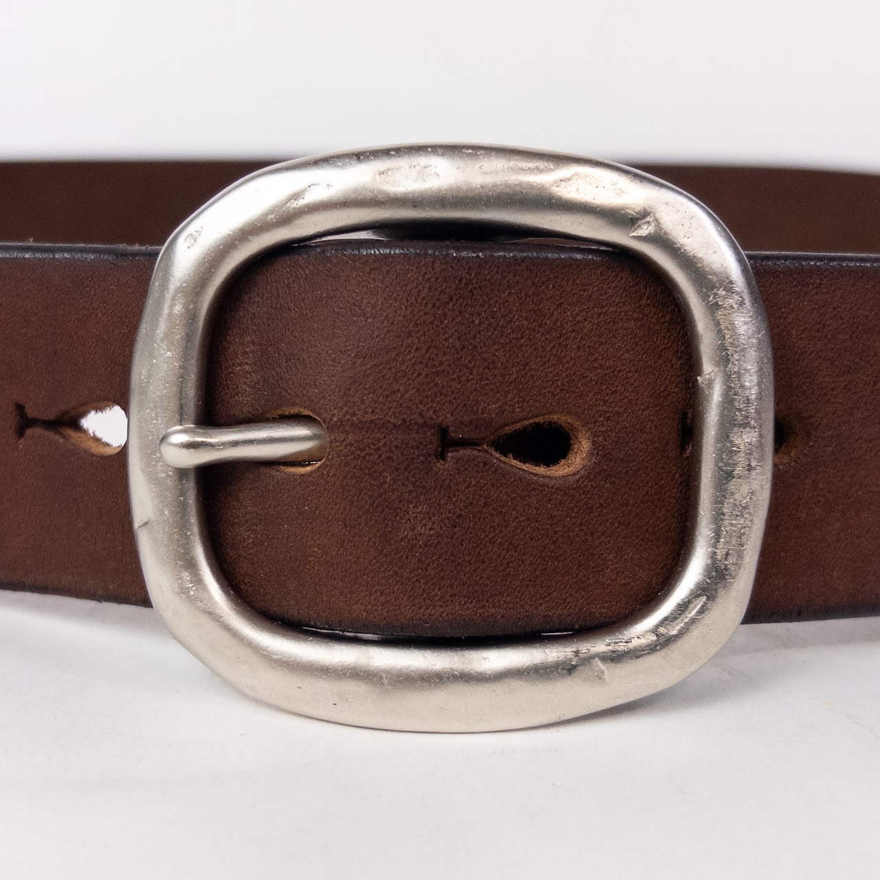 45RPM Studio Brown Leather Standard Buckle Belt