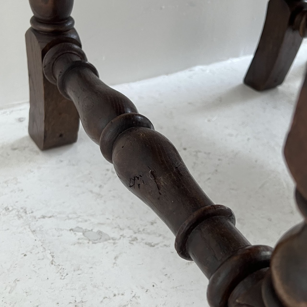 19th C. Portuguese Embossed Leather High-Back Side Chair Pair