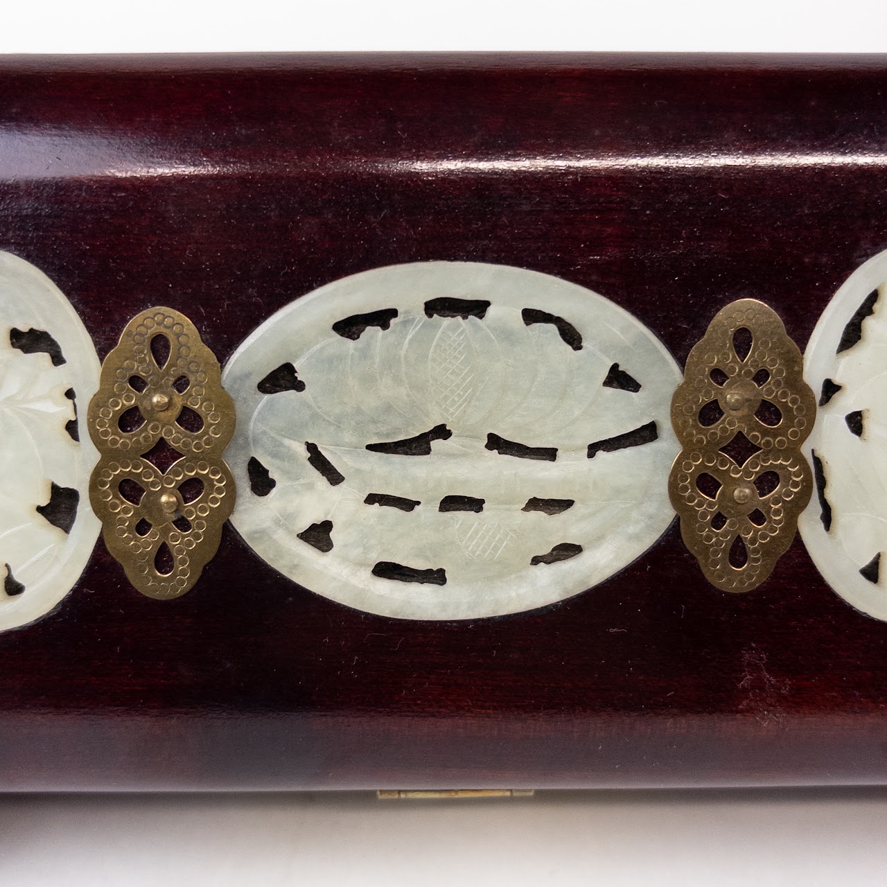 Jade Medallions Vintage Chinese Jewelry Box