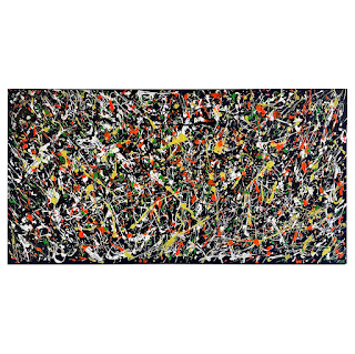 Jackson Pollock Inspired Signed Large Scale Acrylic Spatter Painting