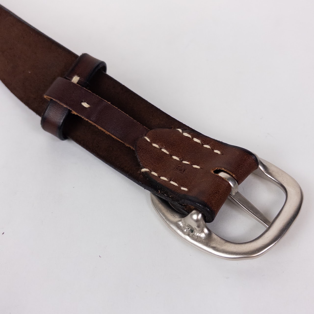 45RPM Studio Brown Leather Standard Buckle Belt