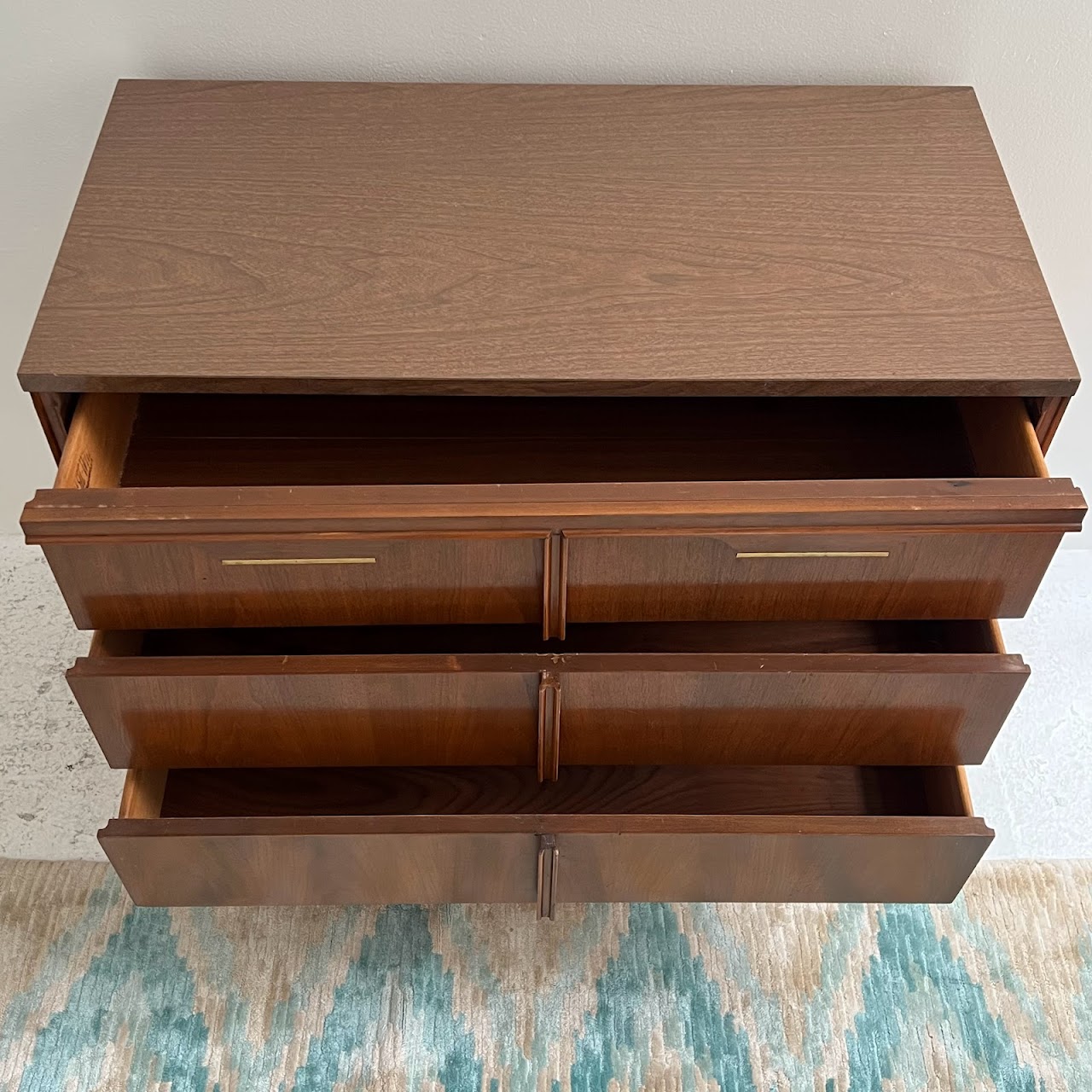 Basic-Witz Mid-Century Modern Walnut Three Drawer Chest