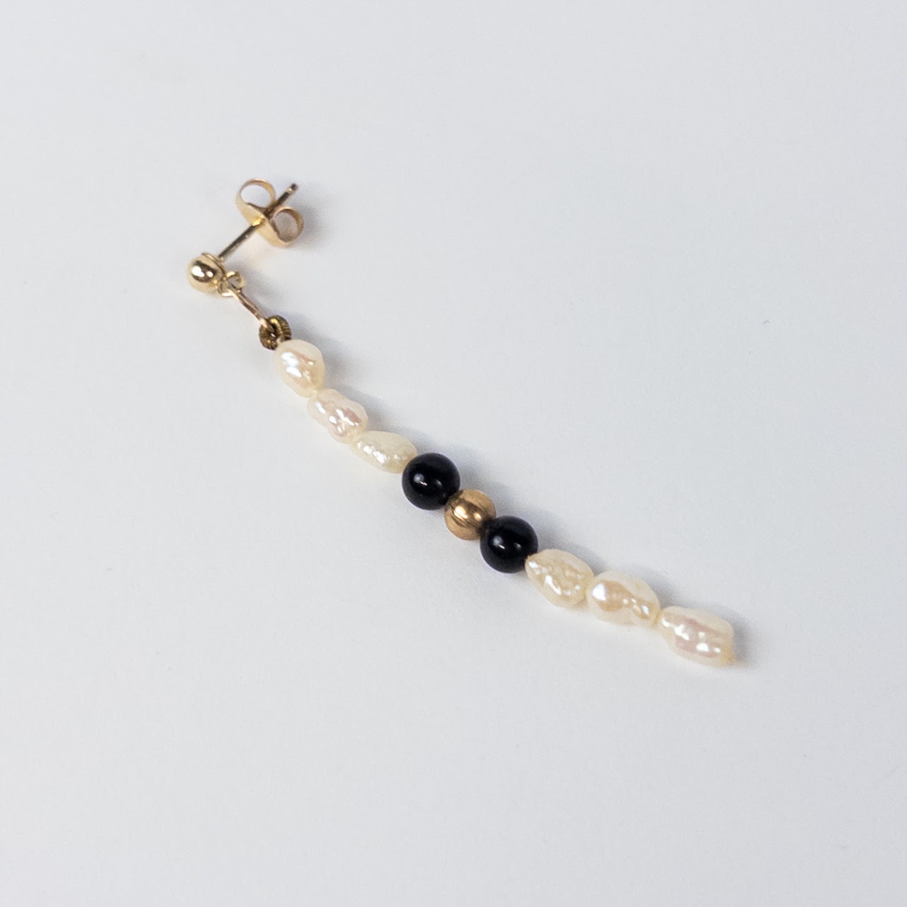 14K Gold & Seed Pearl Drop Earrings