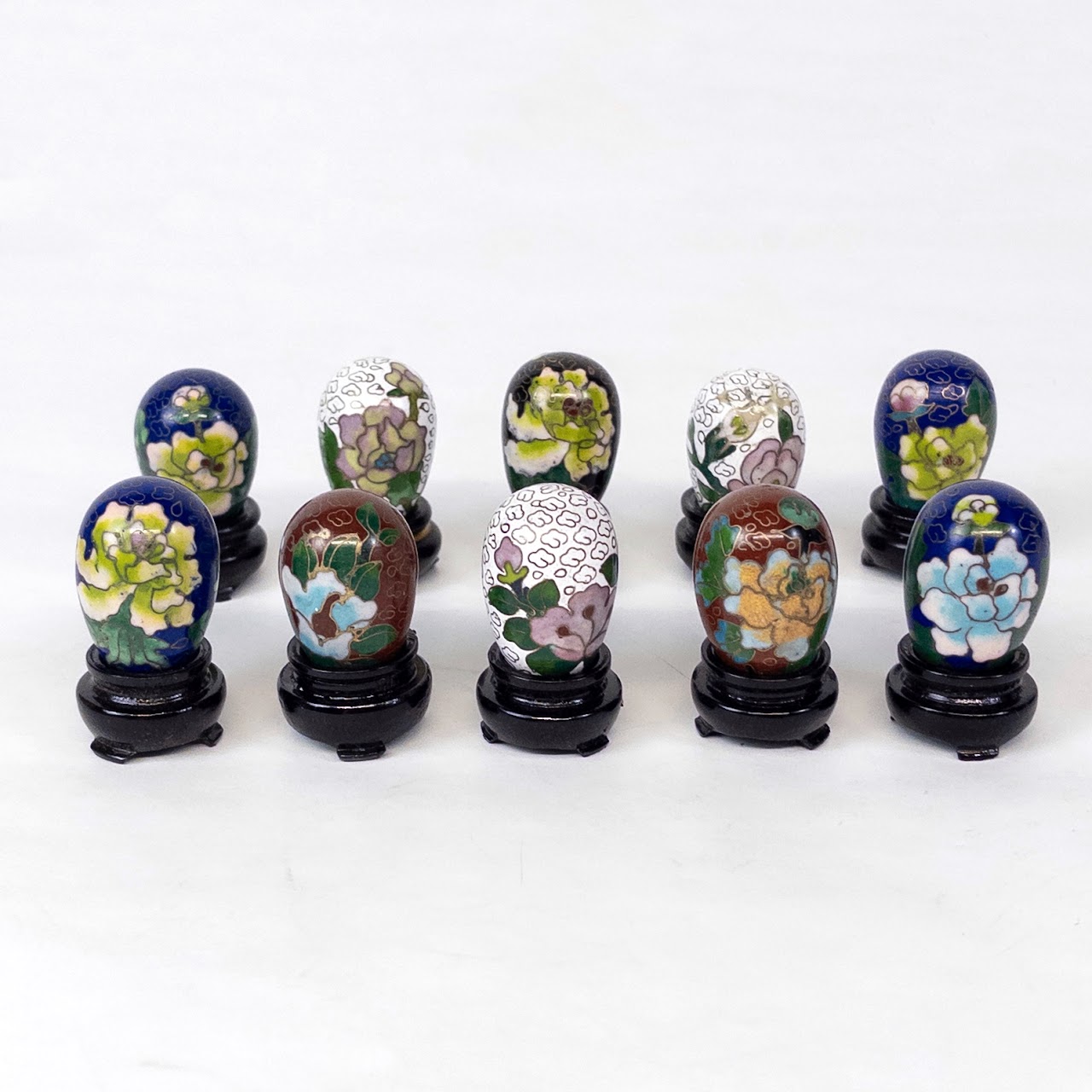 Miniature Cloisonné Egg Set