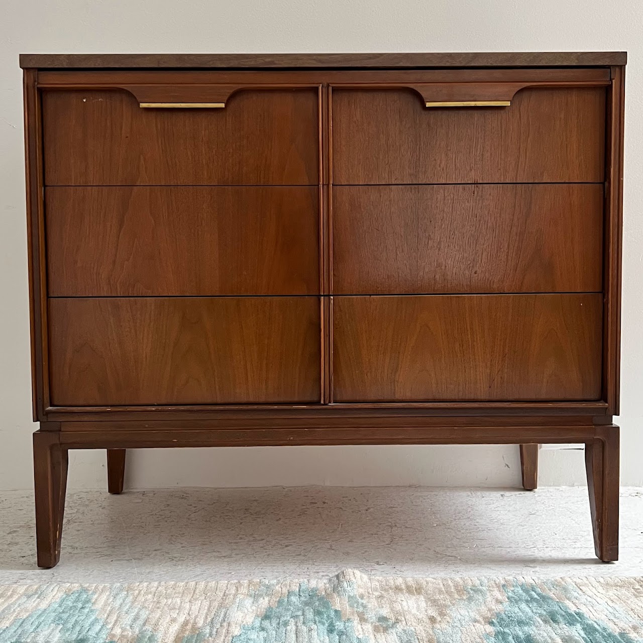 Basic-Witz Mid-Century Modern Walnut Three Drawer Chest