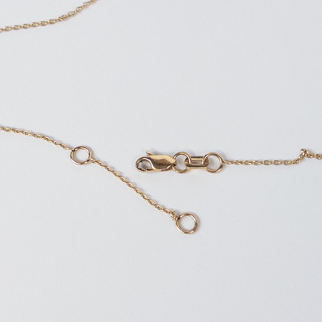 14K Gold L Charm Necklace