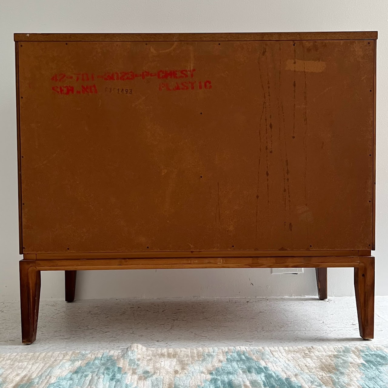 Basic-Witz Mid-Century Modern Walnut Three Drawer Chest