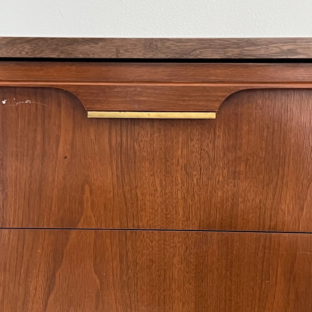 Basic-Witz Mid-Century Modern Walnut Three Drawer Chest