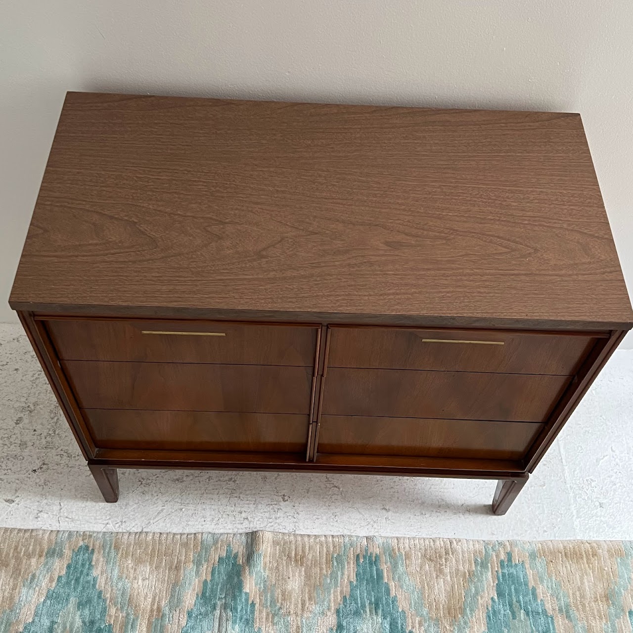 Basic-Witz Mid-Century Modern Walnut Three Drawer Chest