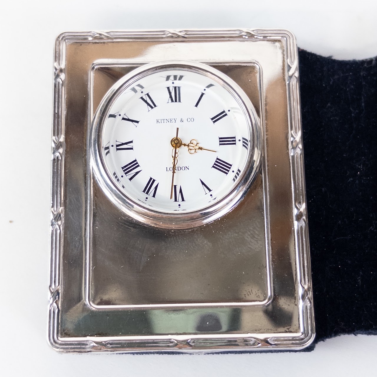 Carrs Sterling Silver Travel Clock & Photo Frame