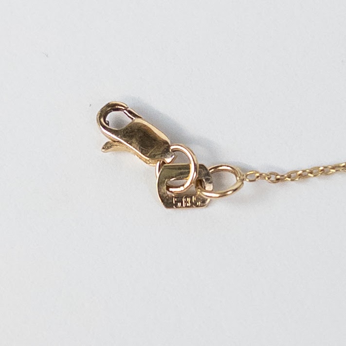 14K Gold L Charm Necklace