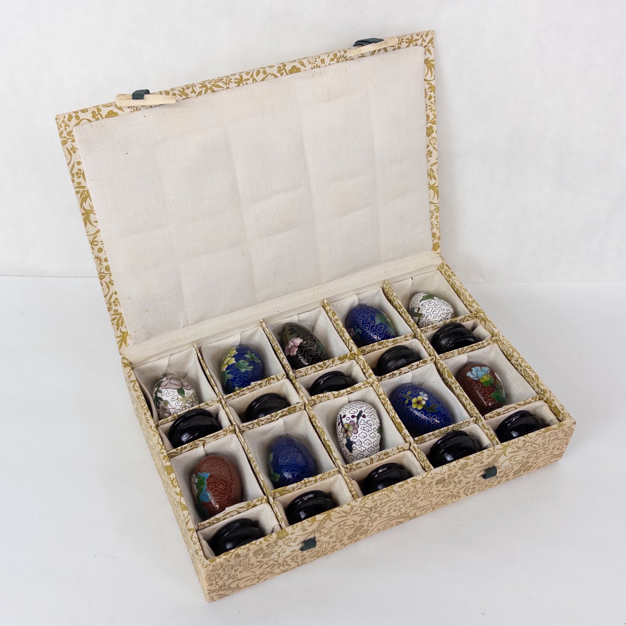 Miniature Cloisonné Egg Set