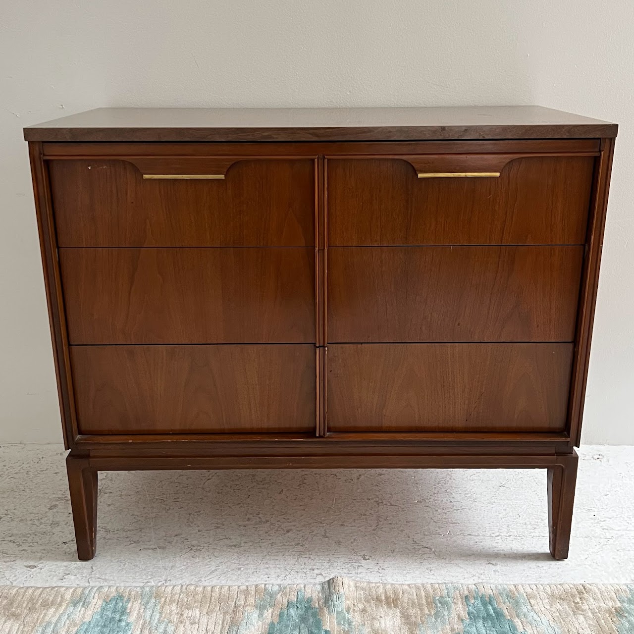 Basic-Witz Mid-Century Modern Walnut Three Drawer Chest