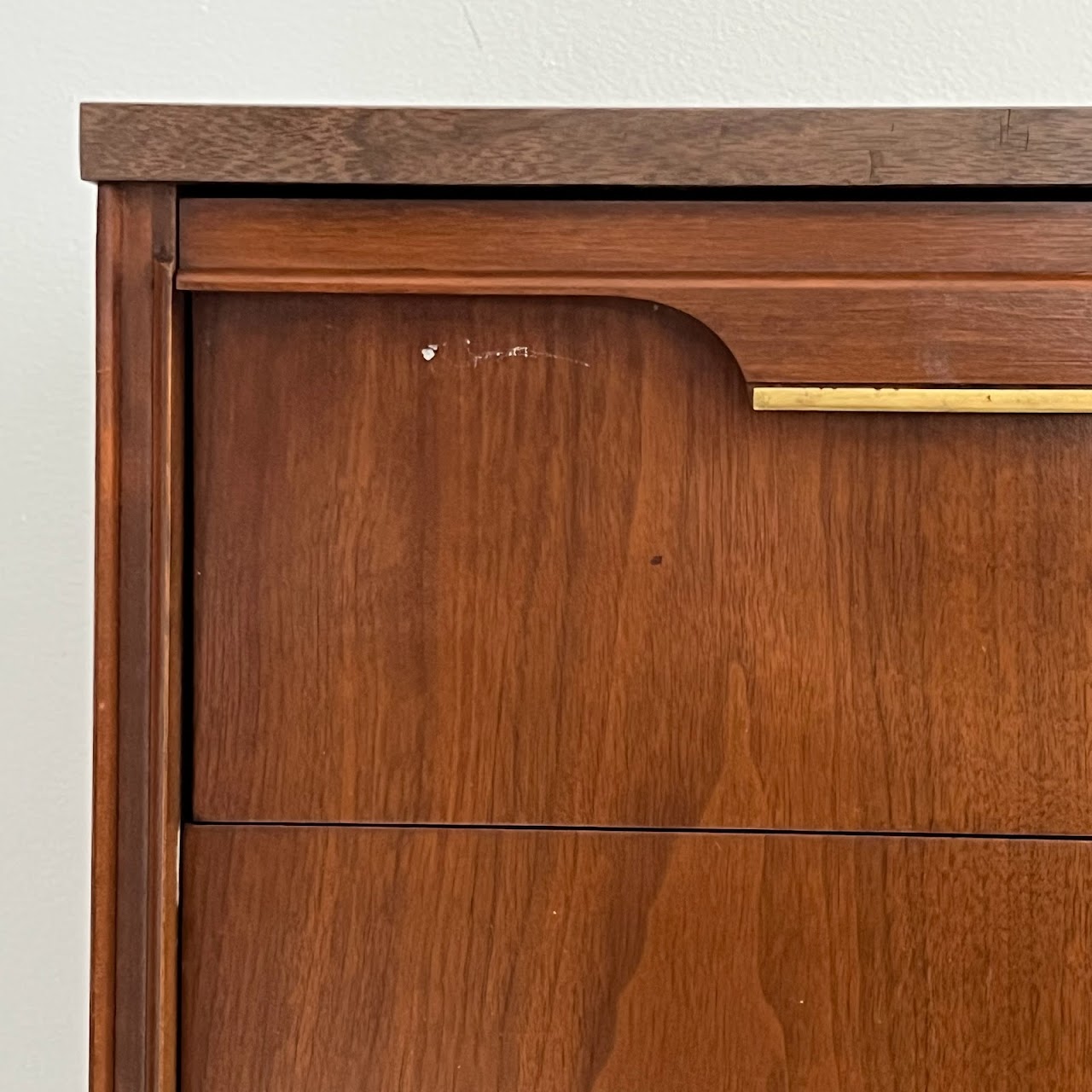 Basic-Witz Mid-Century Modern Walnut Three Drawer Chest