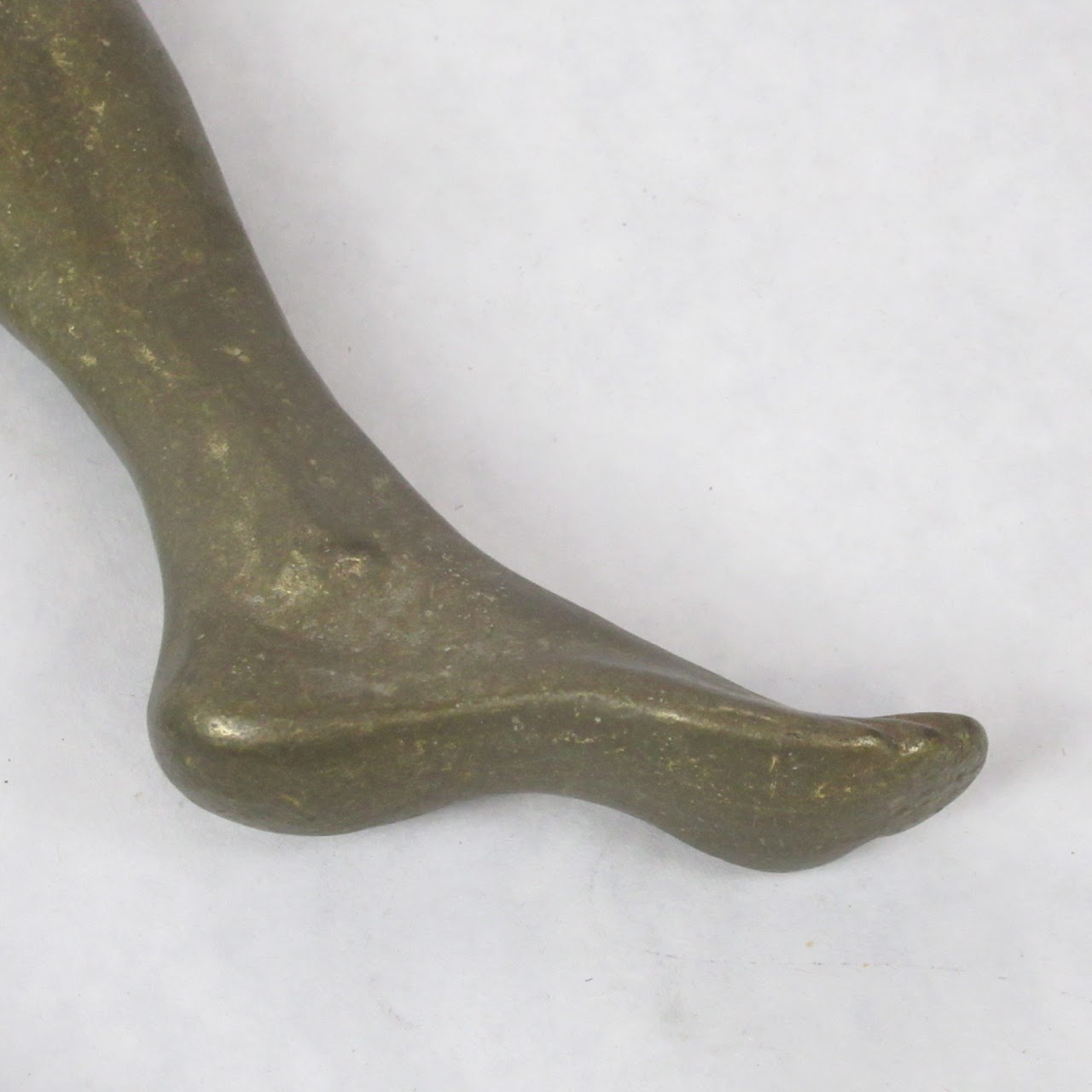 Scott Nelles Vintage Sculptural Bronze Leg Wall Hook Pair