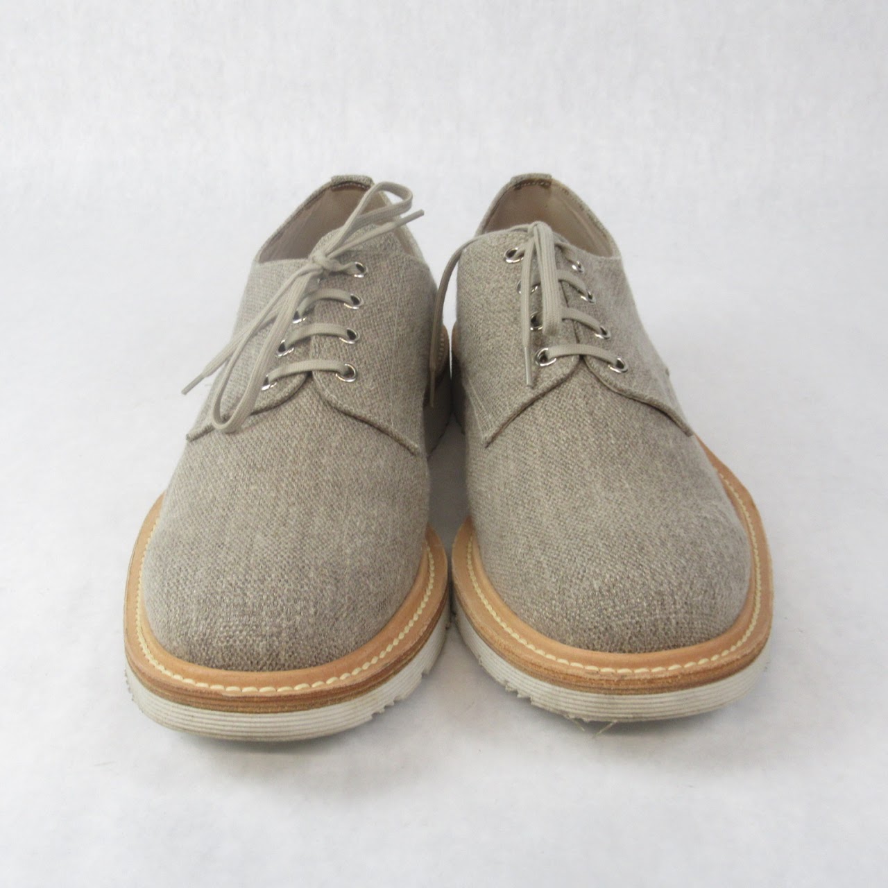 Prada Natural Canvas Oxford Shoes