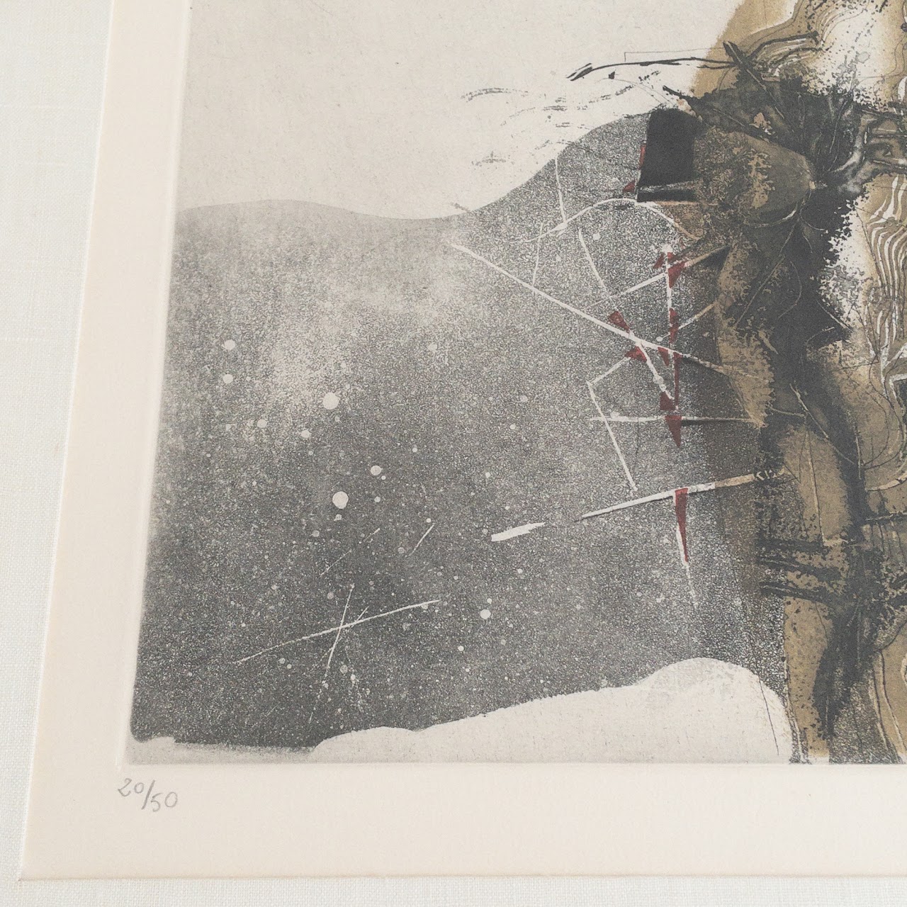 Post-Modern Abstract Signed Aquatint & Etching