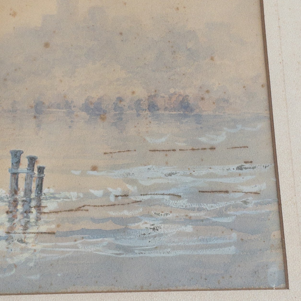 C. Ross Early 20th C. Signed Seascape Watercolor Painting