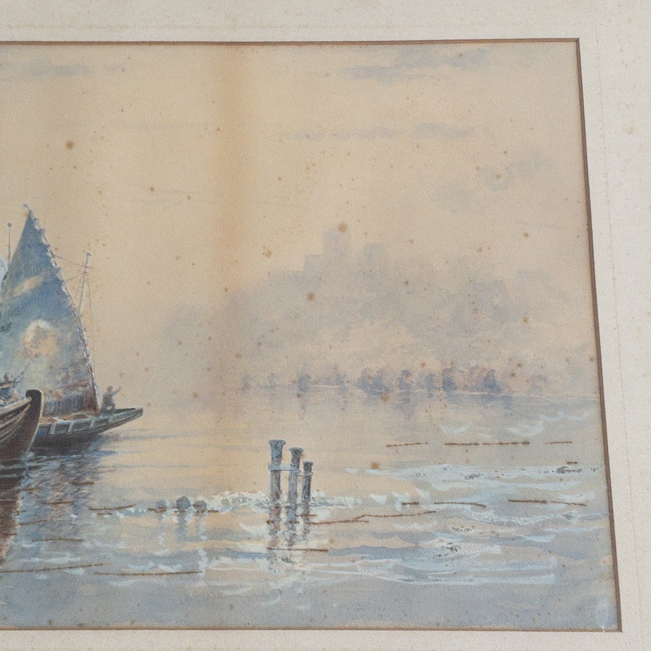 C. Ross Early 20th C. Signed Seascape Watercolor Painting