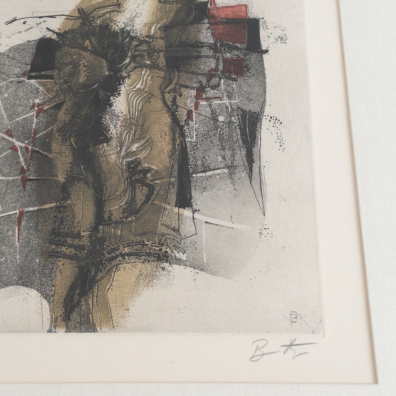 Post-Modern Abstract Signed Aquatint & Etching