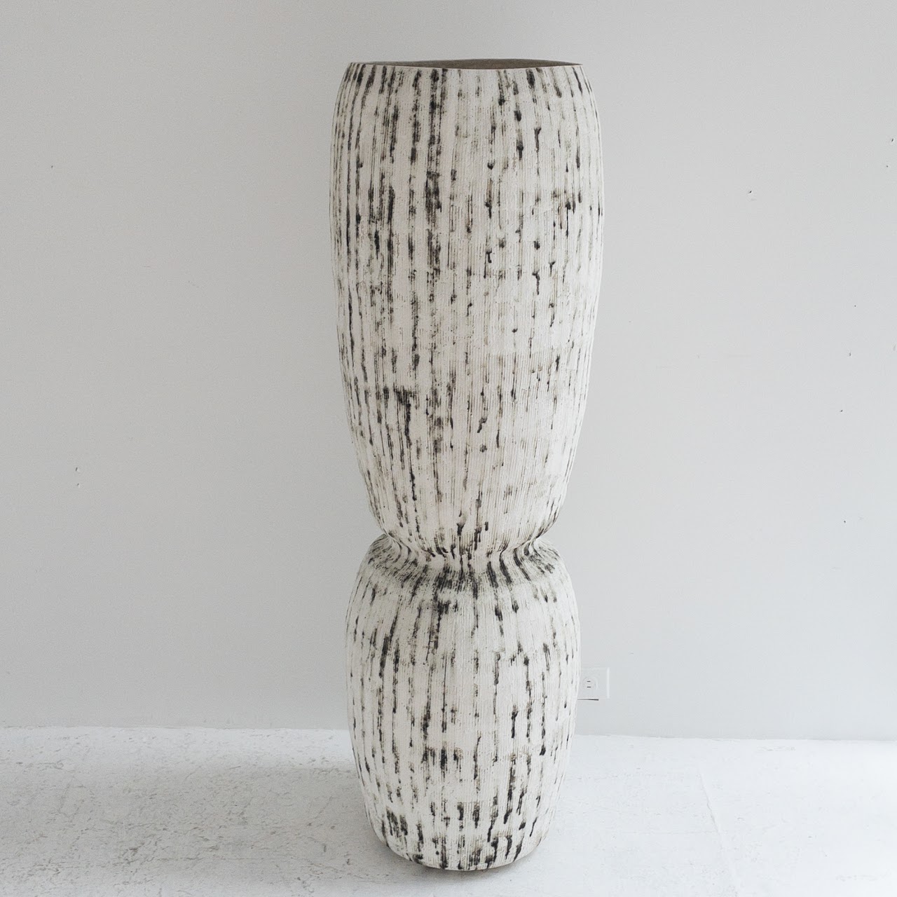 Kristina Riska 'Bodypart VI' Signed Tall Waisted Ceramic Floor Vase