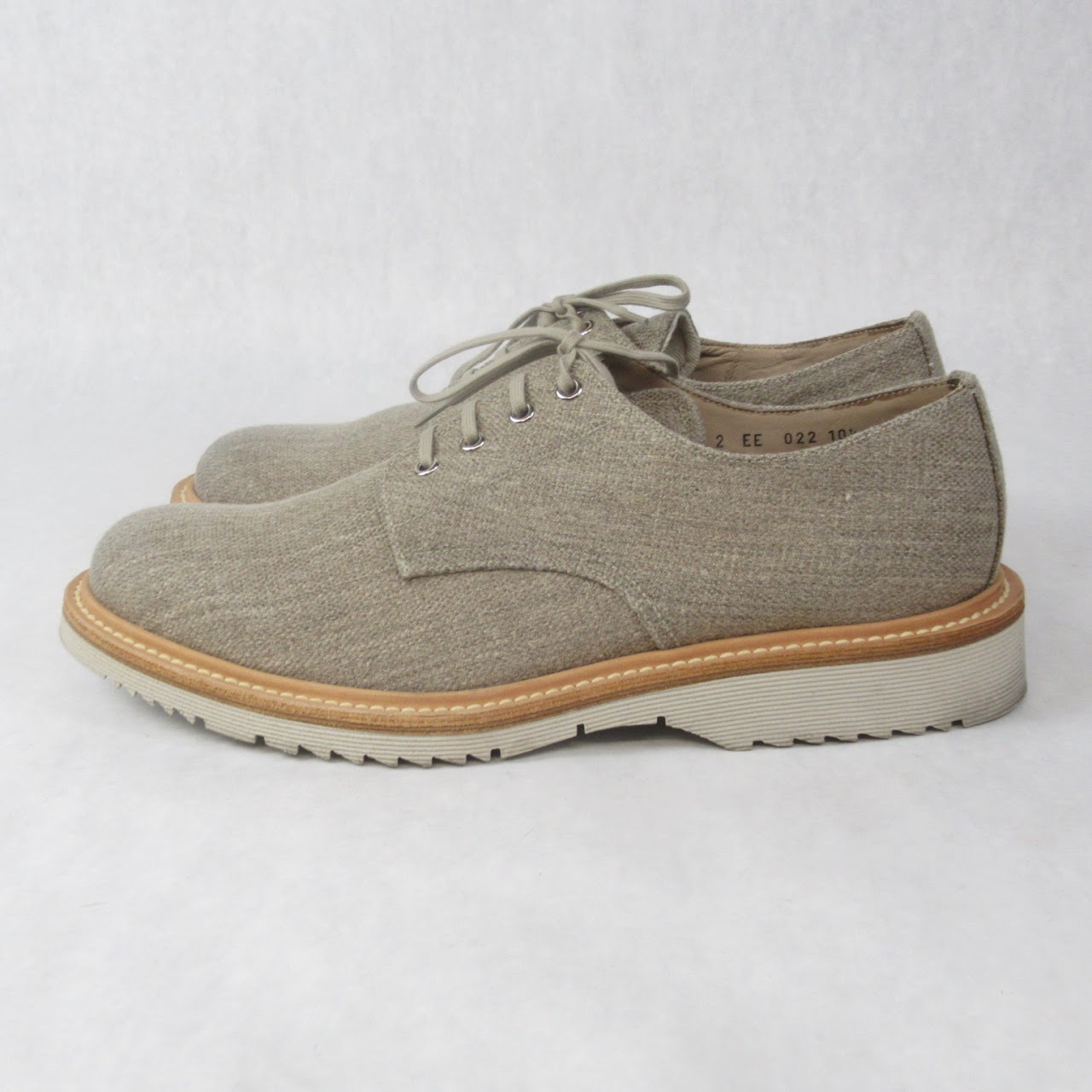 Prada Natural Canvas Oxford Shoes