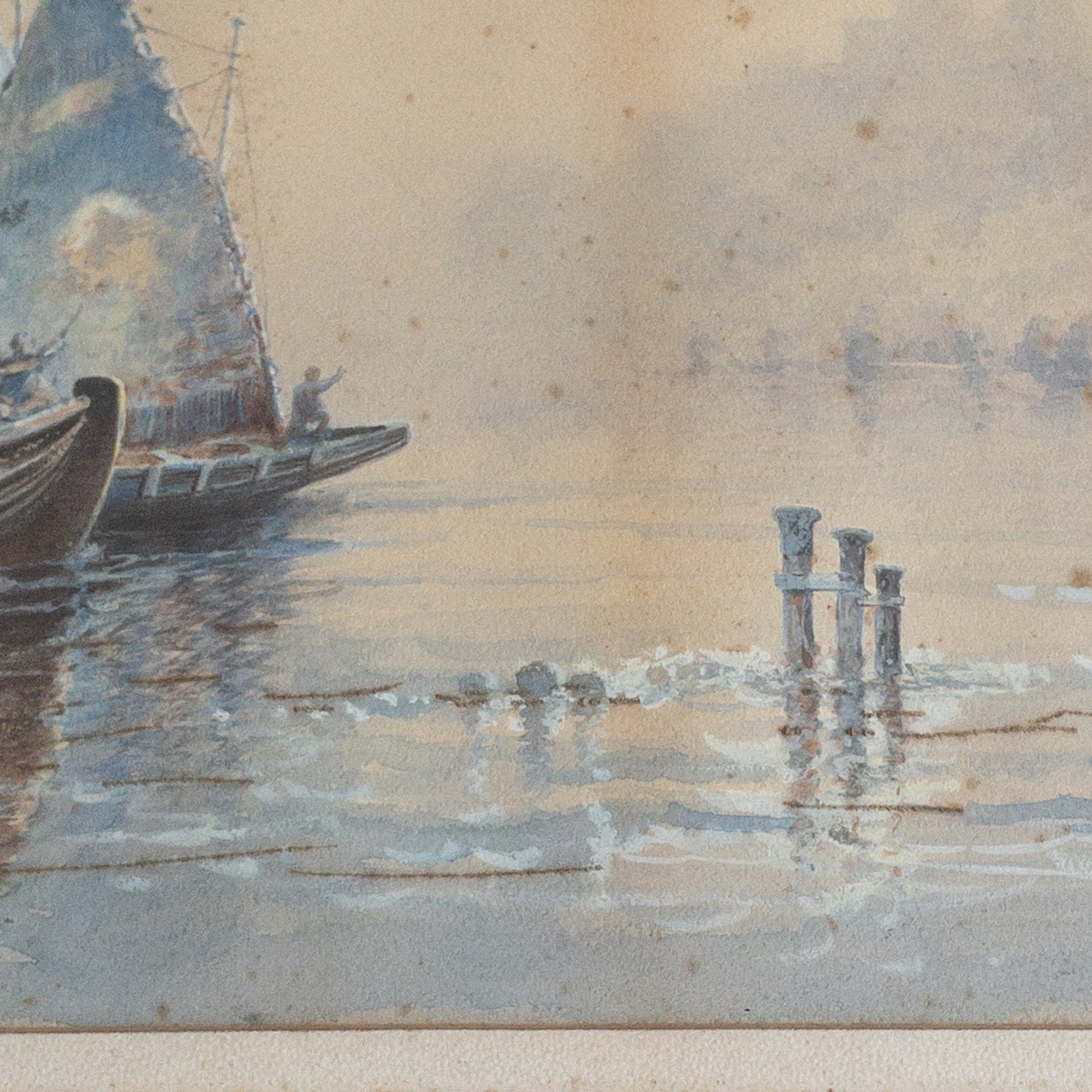 C. Ross Early 20th C. Signed Seascape Watercolor Painting