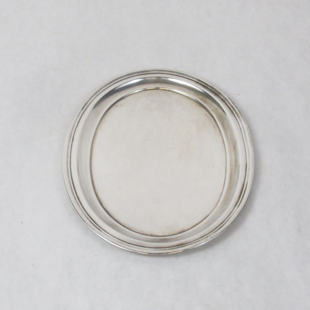 Sterling Silver Rimmed Edge Oval Tray