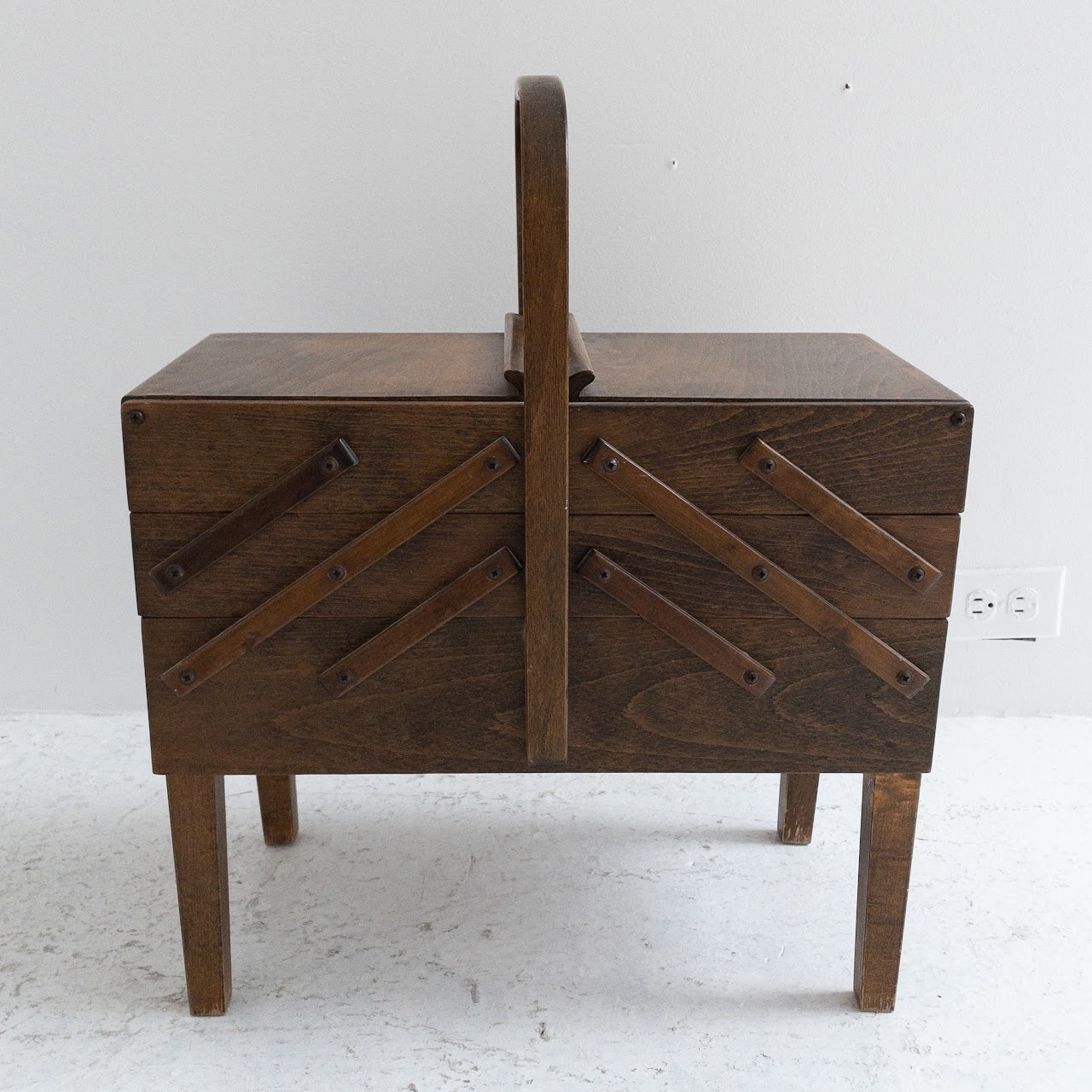 Strømmen Bruk Hamar Mid-Century Norwegian Accordion Sewing Box