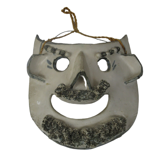 Hand-Made Ceramic Comedy Mask