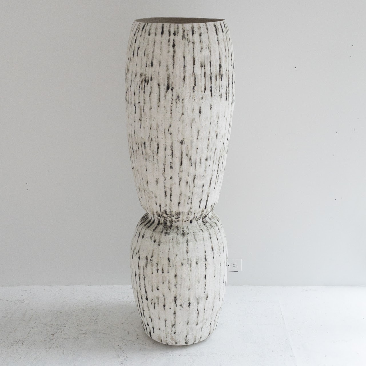 Kristina Riska 'Bodypart VI' Signed Tall Waisted Ceramic Floor Vase