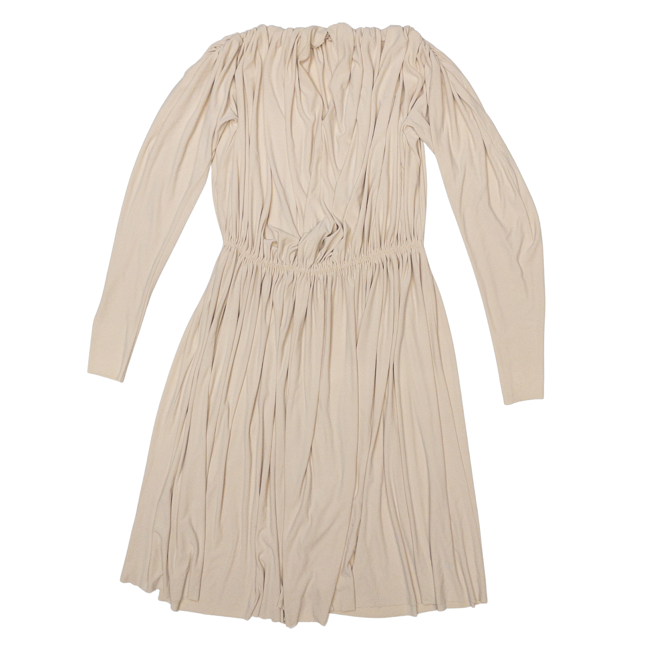 Lanvin Ruched Beige Dress