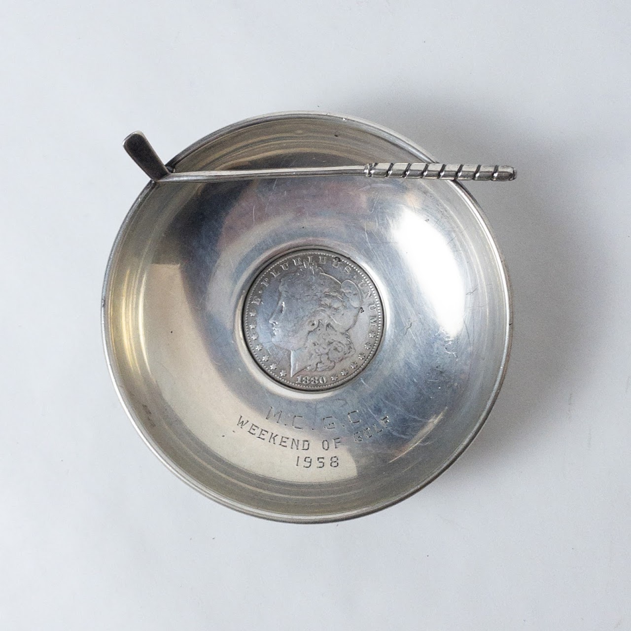 Sterling Silver Vintage Golf Dish