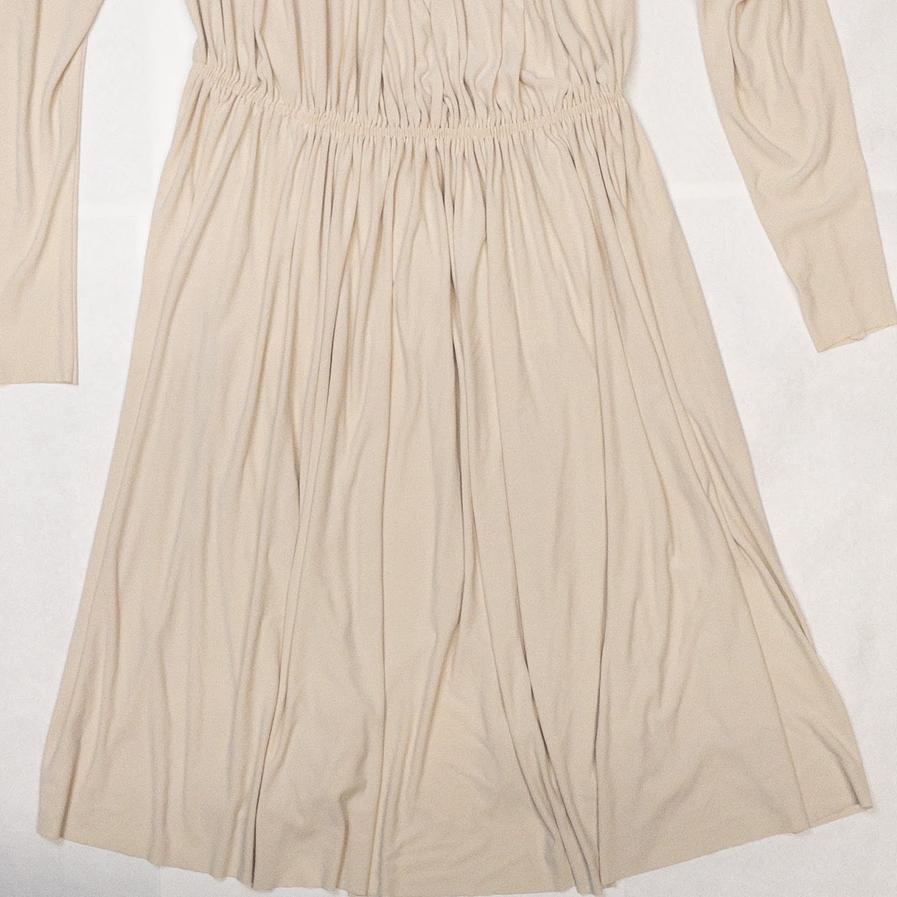 Lanvin Ruched Beige Dress