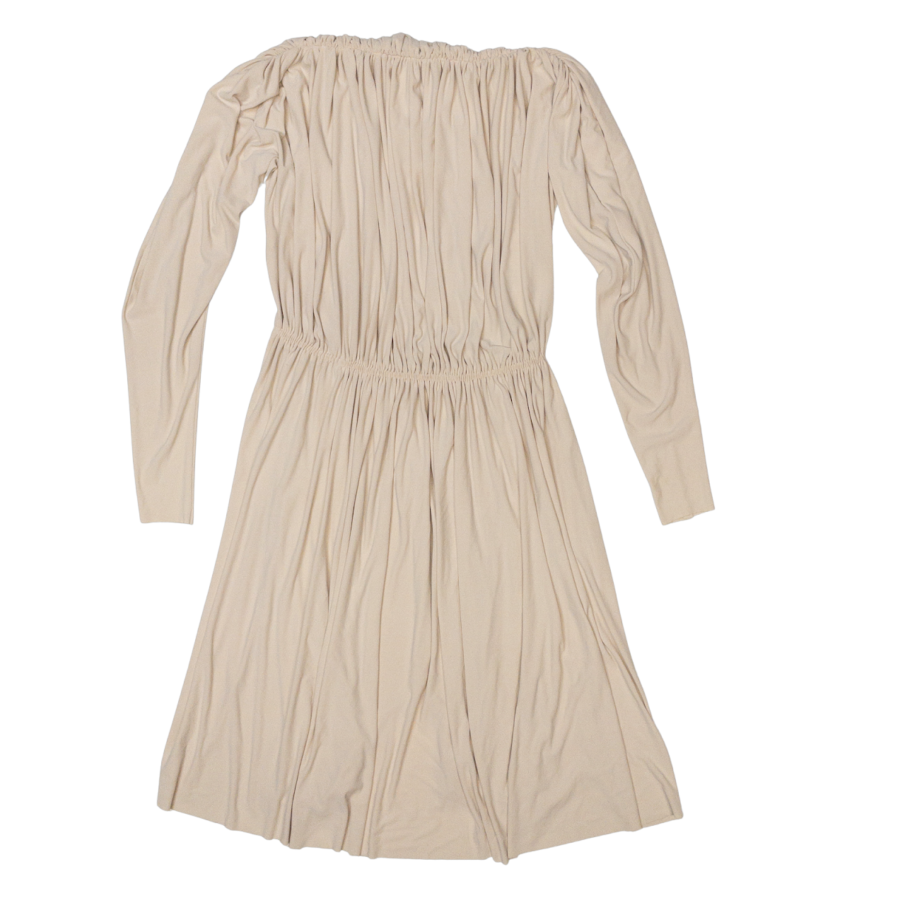 Lanvin Ruched Beige Dress