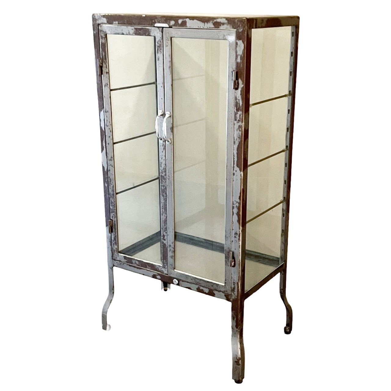 Dulton Vintage Steel and Glass Doctor's Cabinet