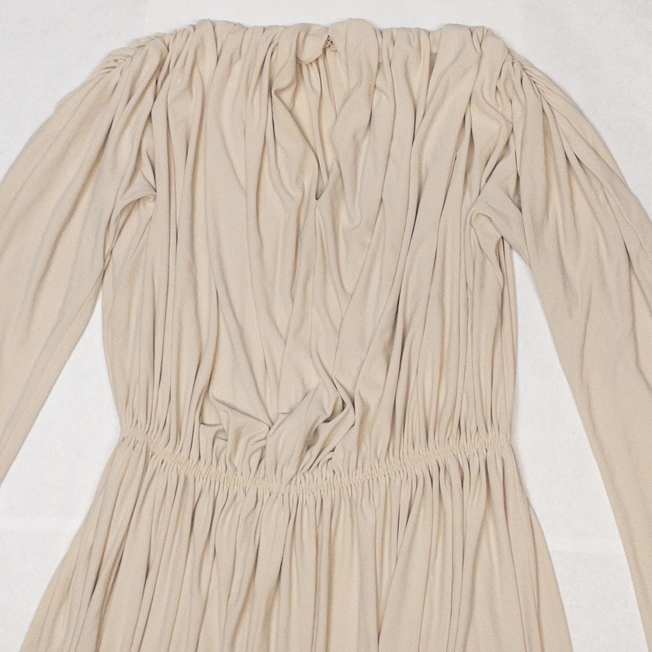 Lanvin Ruched Beige Dress