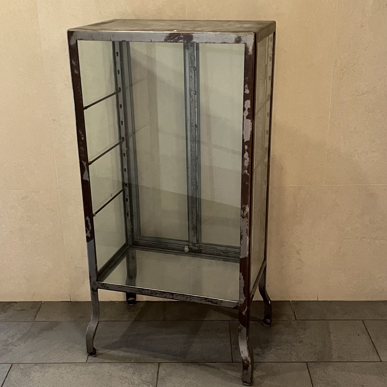 Dulton Vintage Steel and Glass Doctor's Cabinet