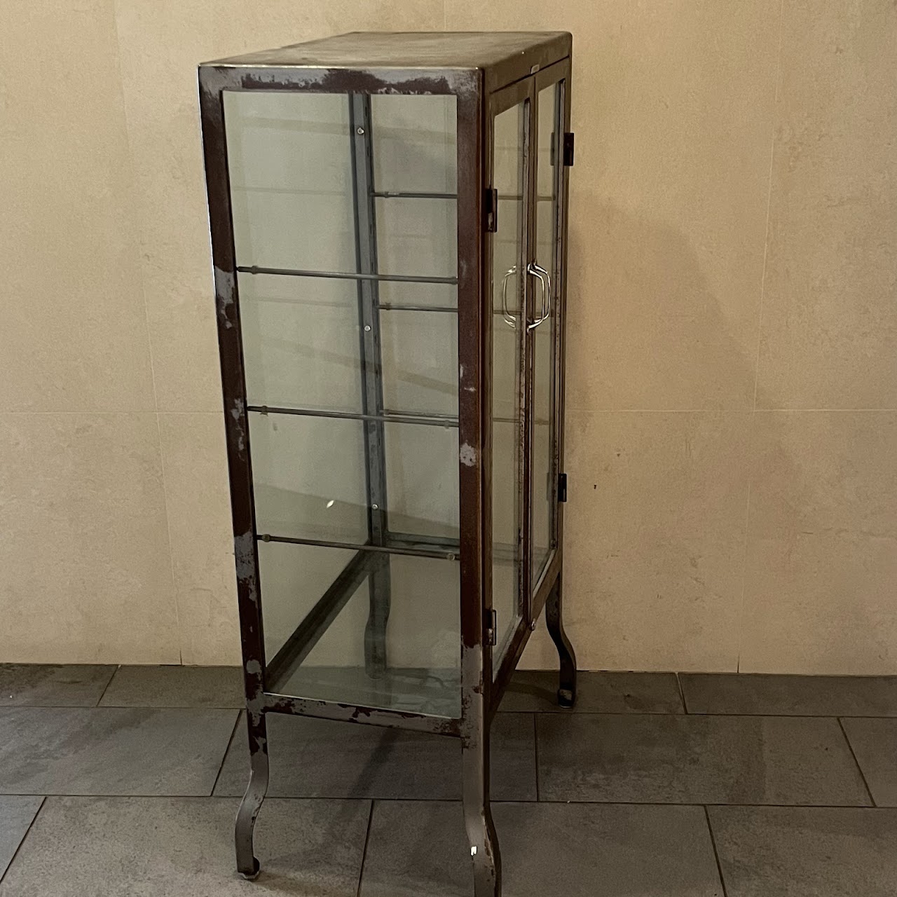 Dulton Vintage Steel and Glass Doctor's Cabinet