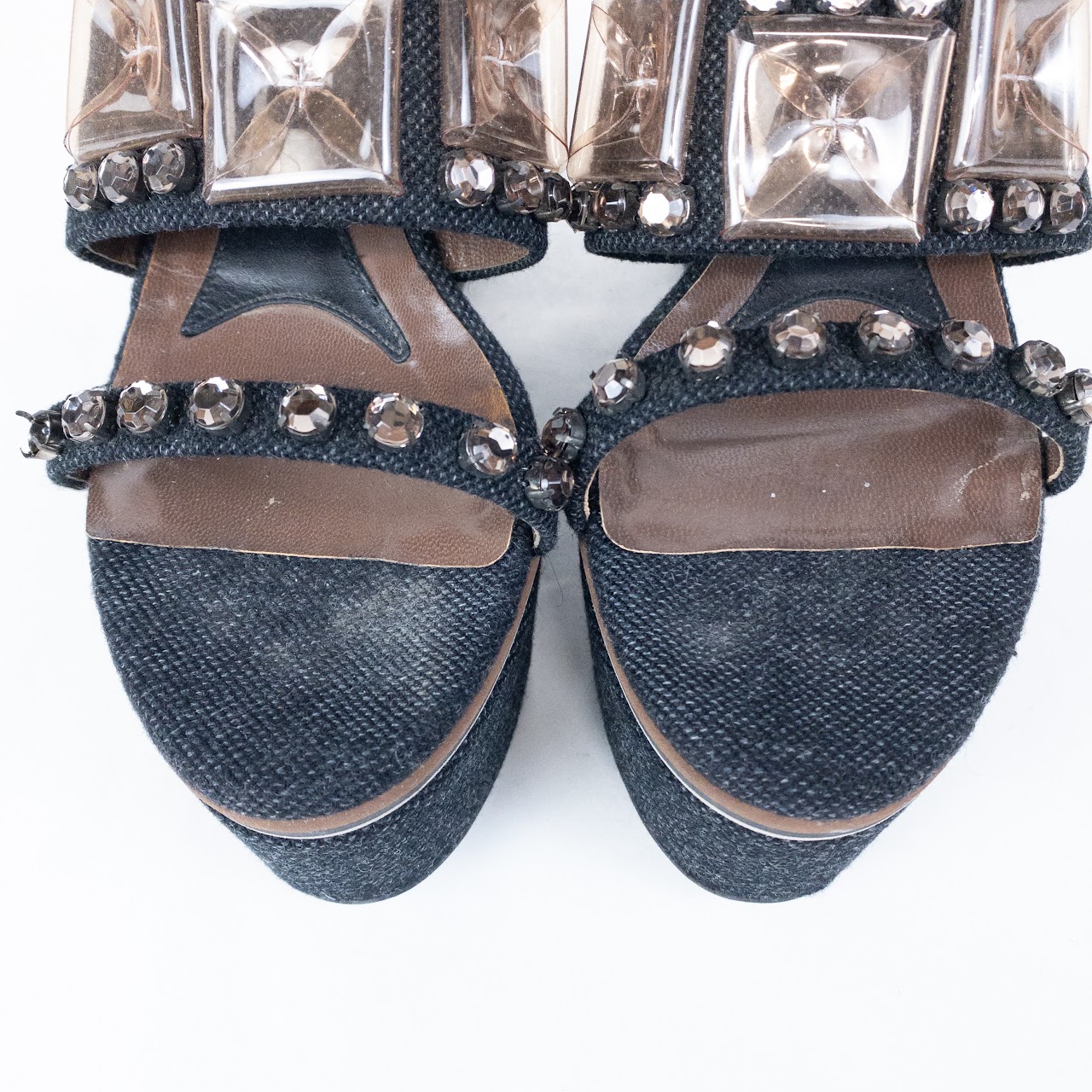 Marni Wool Platform Sandals