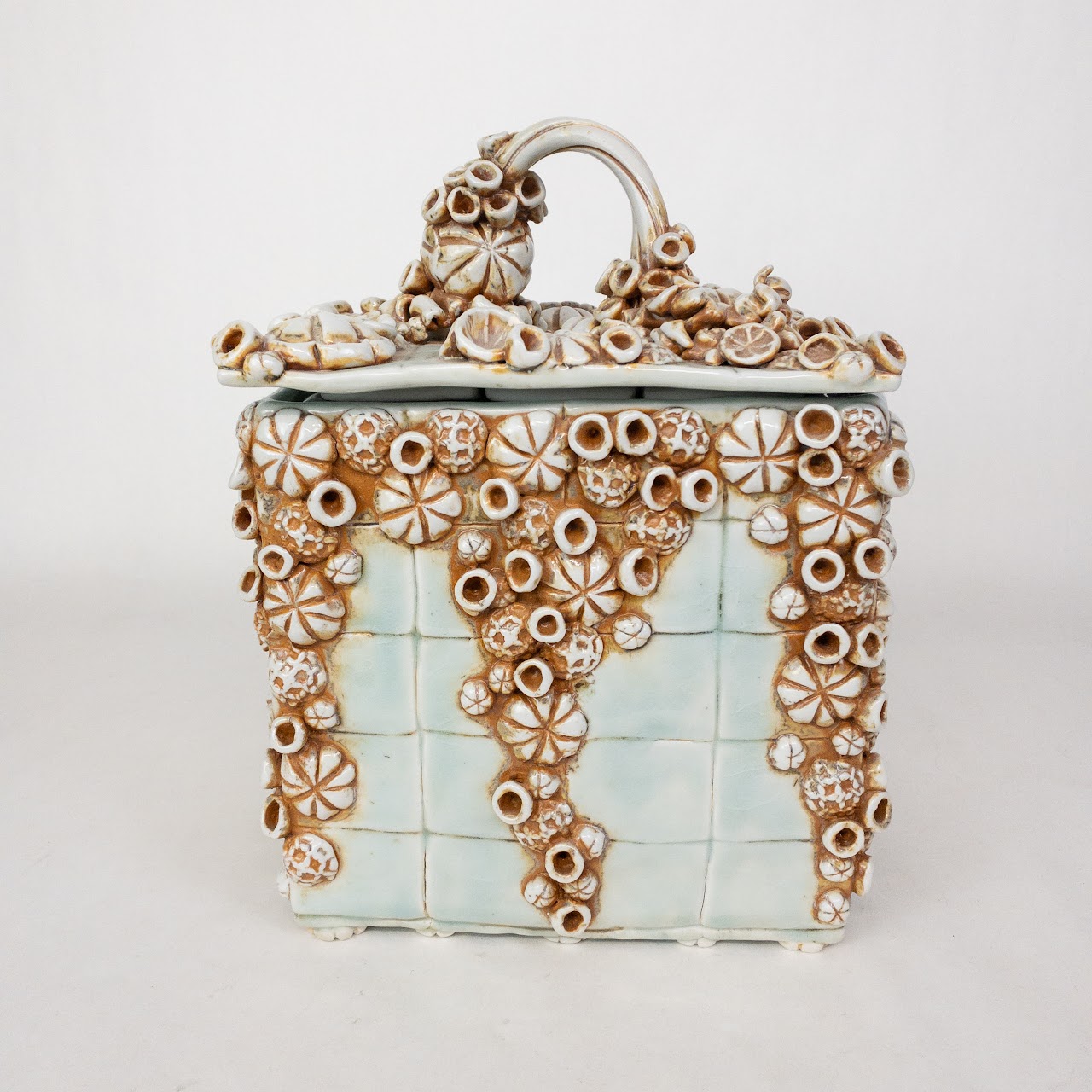 Studio Ceramic Lidded Barnacle Box