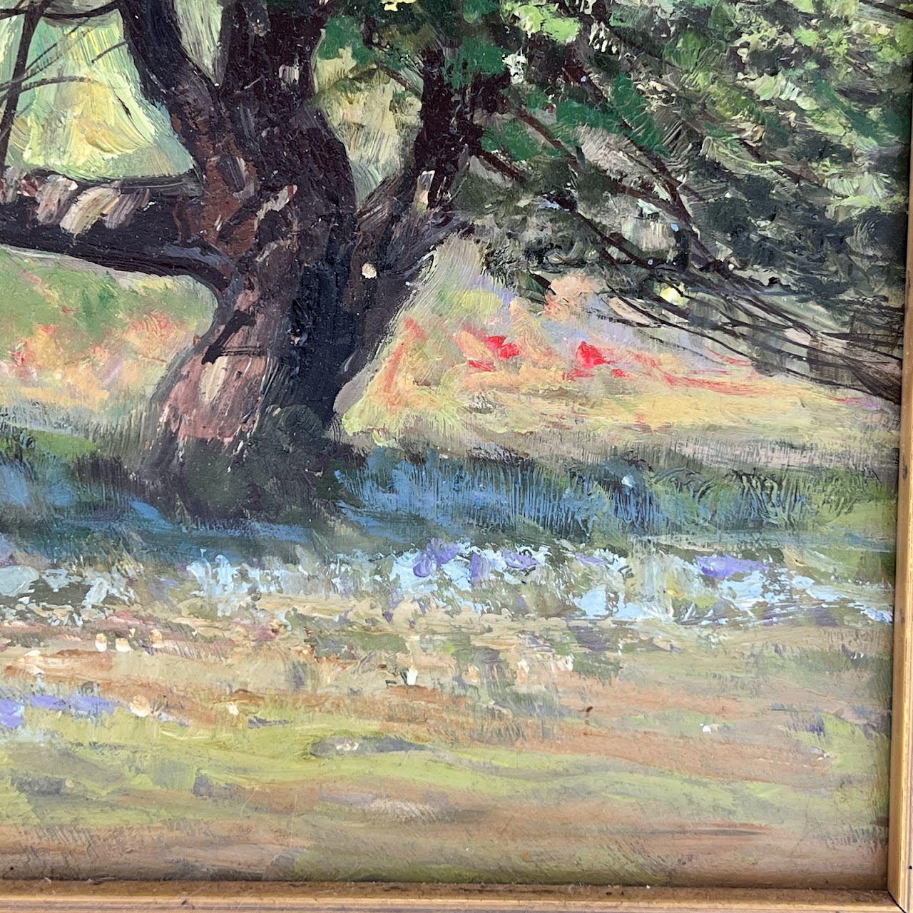 Anda Styler 'Vineyard Apple Tree' Signed Oil Landscape Painting