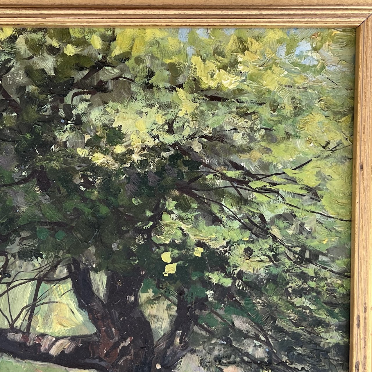 Anda Styler 'Vineyard Apple Tree' Signed Oil Landscape Painting