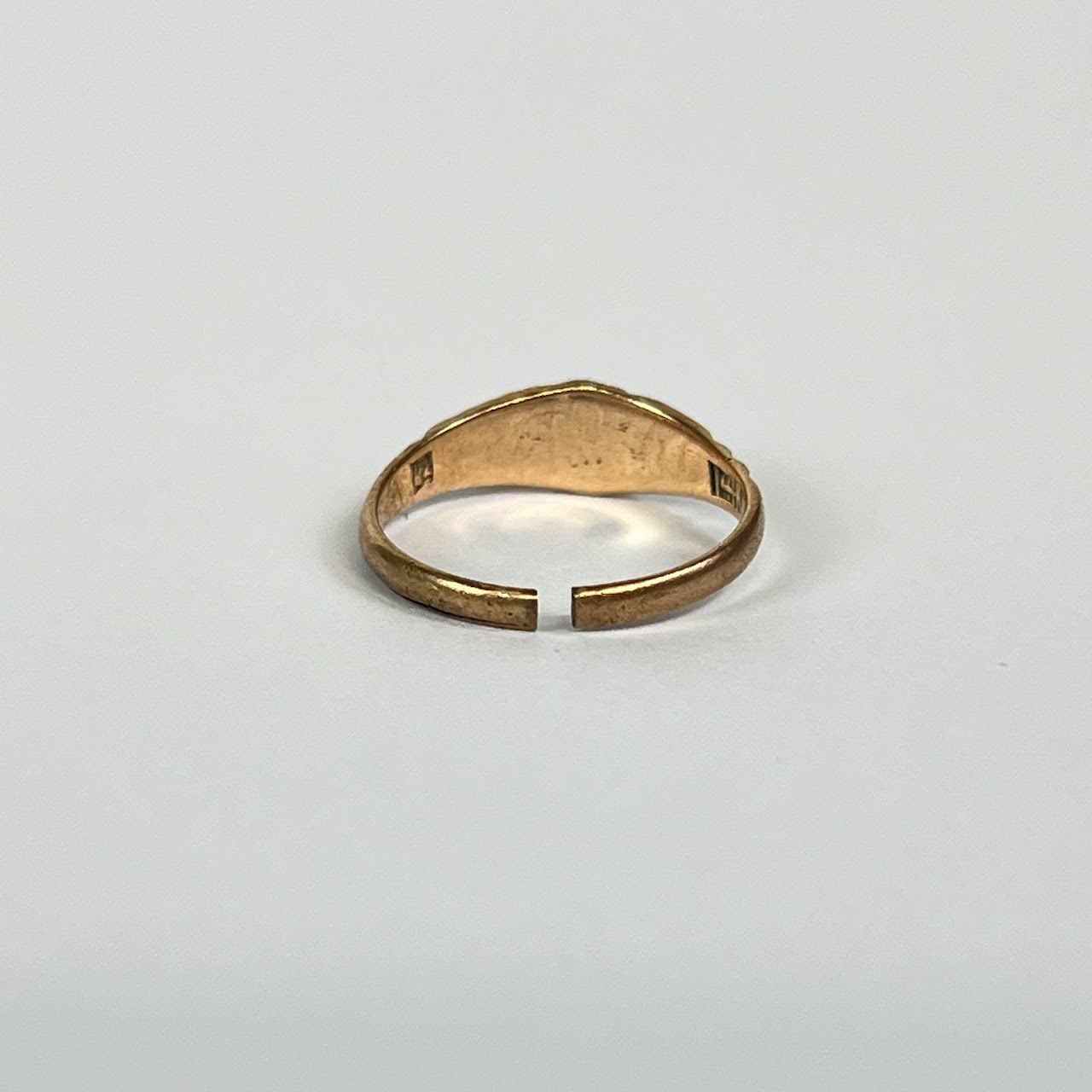 14K Gold Etched DAMAGED Ring